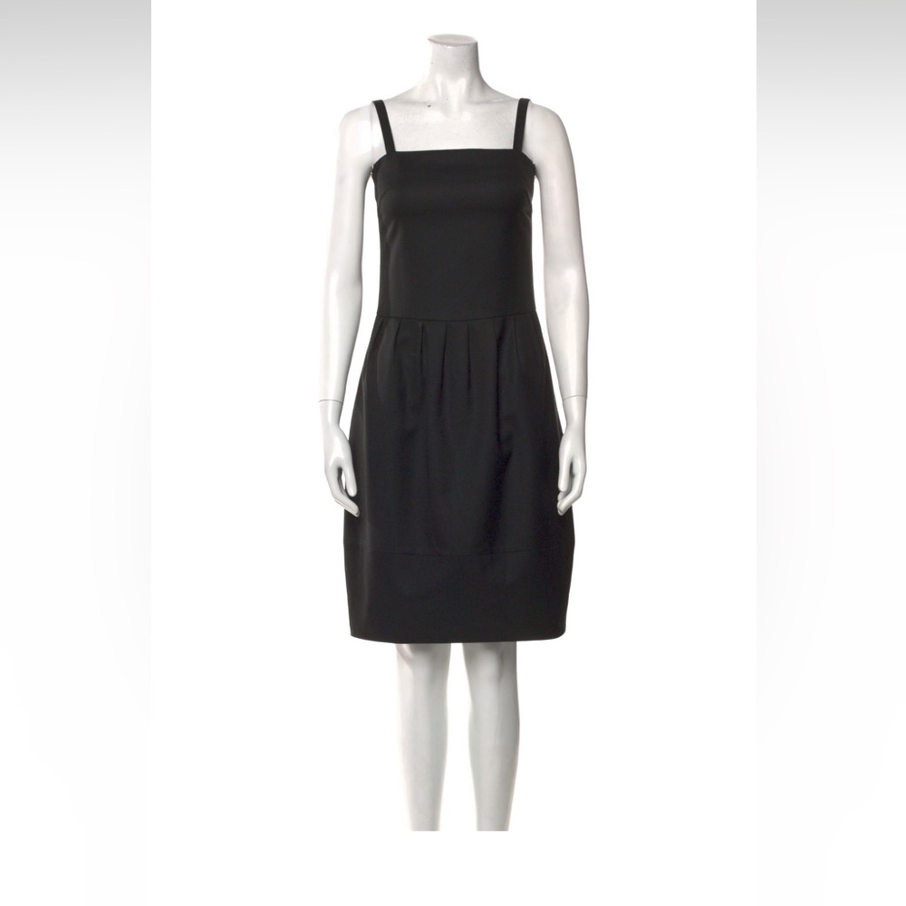JIL SANDER Sheath Dress with Square Neckline in Black